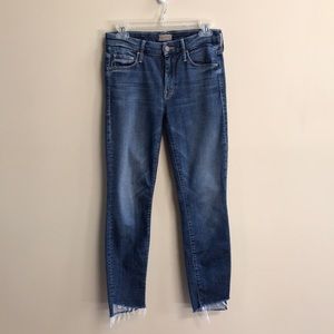 Mother Jeans The Looker Ankle Step Fray Size 25